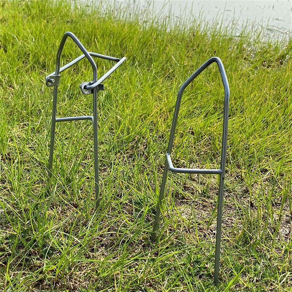 Rack Fishing Tool Silver Fishing Rod Holder Pole Holder Fishing Rod Stand Fishing Pole Bracket