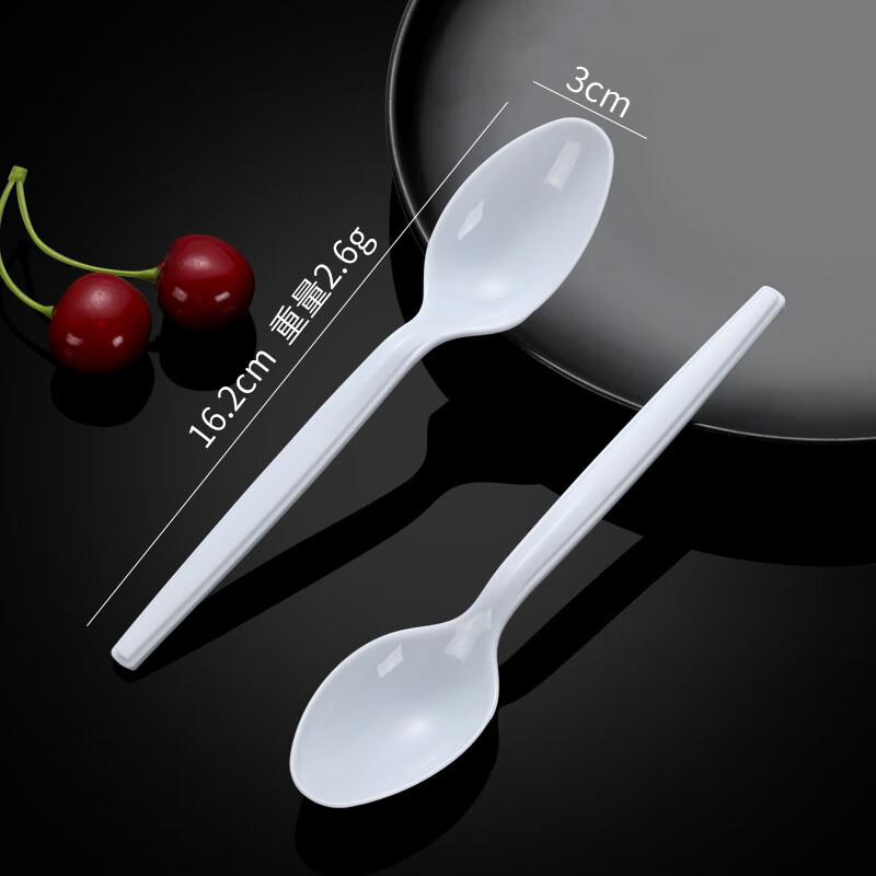 Individually Wrapped Disposable Long Handle Soup Spoons