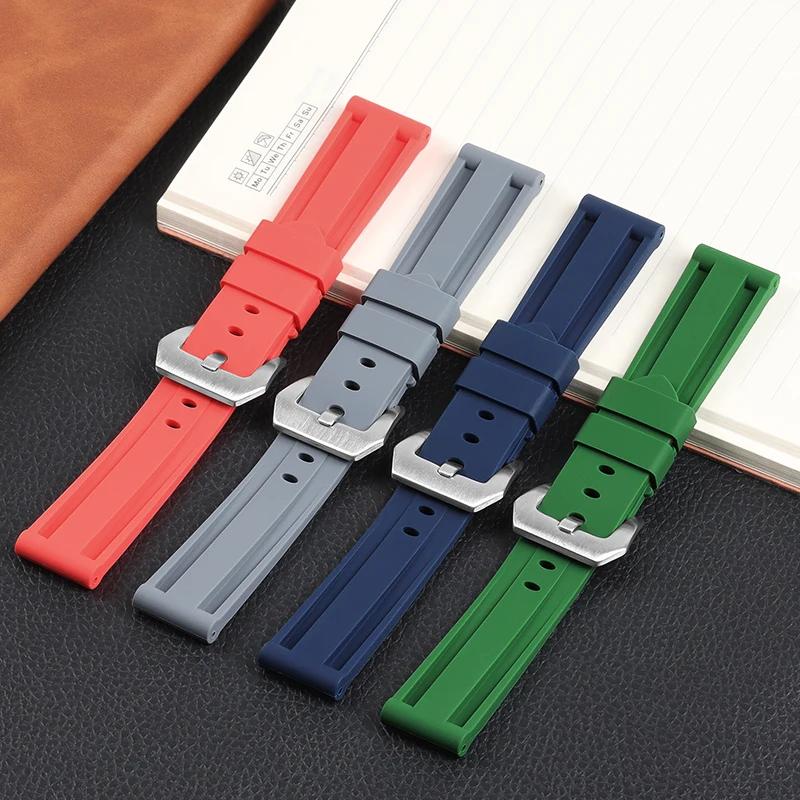 20mm 22mm 24mm 26mm Silikonarmband für Panerai Herren Damen Gummi Sportarmband für Omega Universelles Ersatz-Armband