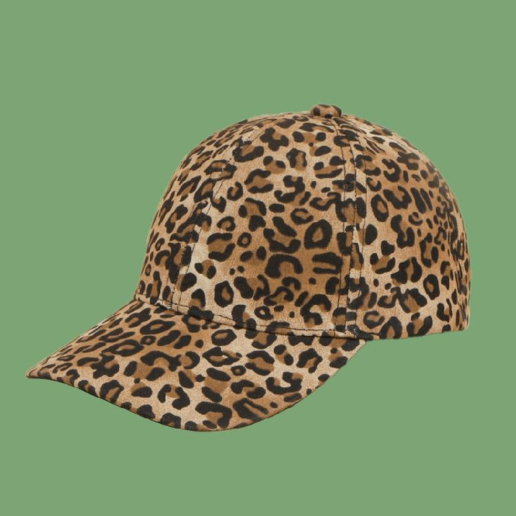 Wide Brim Hat in Kpop Style Caps UV Prevention Dad Cap Sweat Wicking Hot Summer Cooling Hat with Printed Leopard