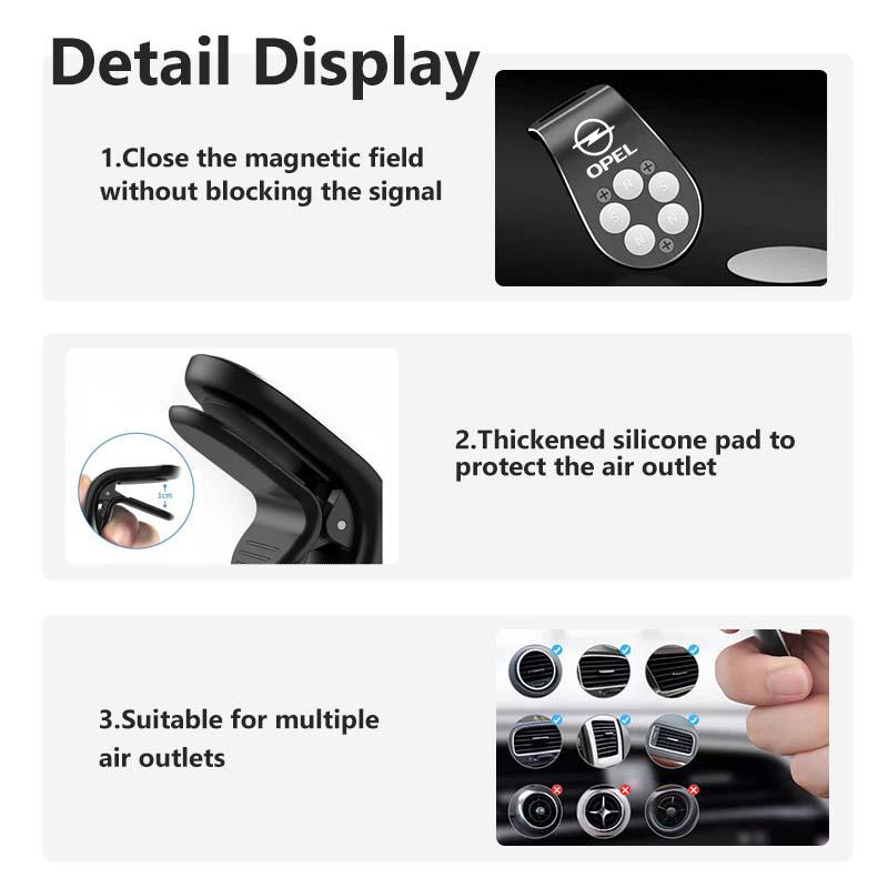 For Opel Car Phone Holder Suede Air Vent 360° Rotatable Support Stand Insignia Astra G J F K Vectra C H Corsa C B D Omega