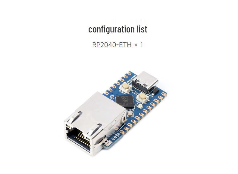 Micro-Snow RP2040-ETH Mini Dev Board: Raspberry Pi Dual-Core Ethernet Module