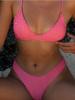 Stilvoller sexy Zweiteiler-Bikini mit Karomuster, ideal für den Sommerurlaub am Strand