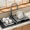Adjustable Sink Drain Basket Stainless Steel Dish Drying Rack Durable Utensil Drainer  Countertop