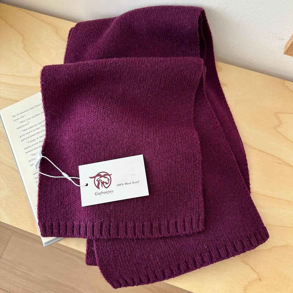 Écharpe unie pour hommes et femmes Écharpe tricotée chaude pour l'hiver pour les couples Écharpe universelle