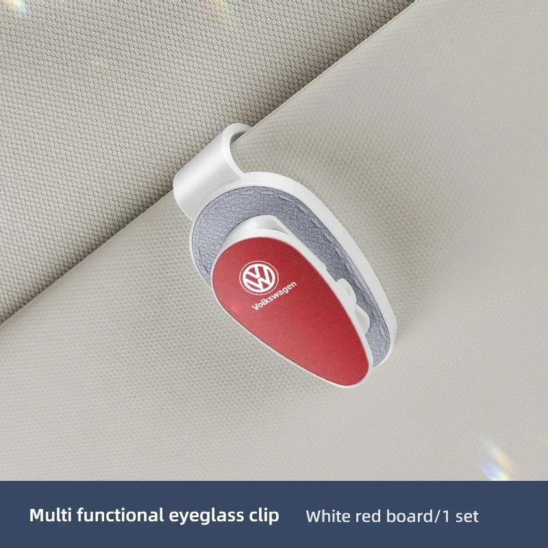 Opq1 Car Sun Visor Sunglasses Card Ticket Holder Glasses Clip For VW GTI Golf 6 7 8 Polo Passat B6 Tiguan T-ROC Arteon Bora Jetta CC