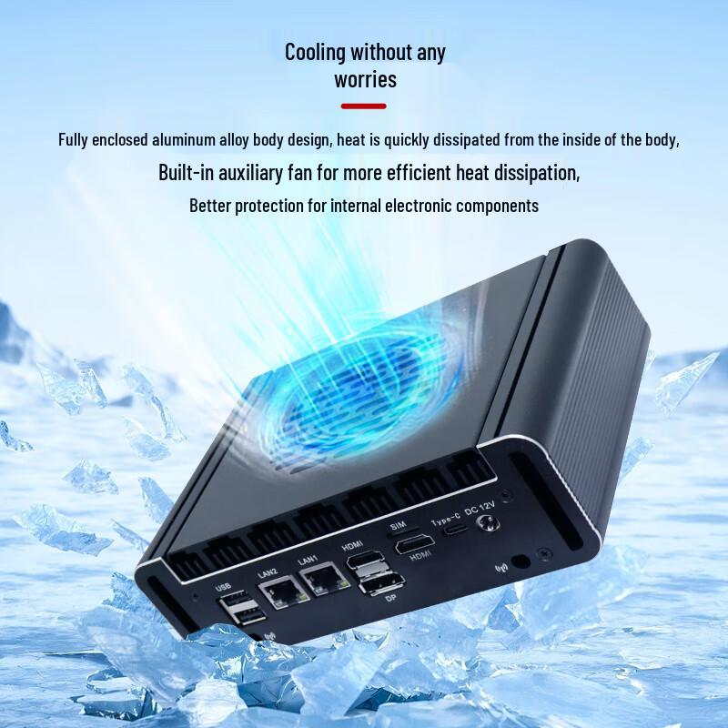 INCEER Fanless Embedded Mini Industrial PC (CN version) 8GB RAM/128GB SSD/WiFi