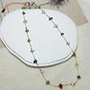 European and American new copper-plated real gold jewelry, colorful drop glaze, colored dopamine necklace, fashionable and creative light luxury