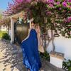 European and American new summer dresses, high-end seaside vacation style, sexy backless neck pleated dress for women