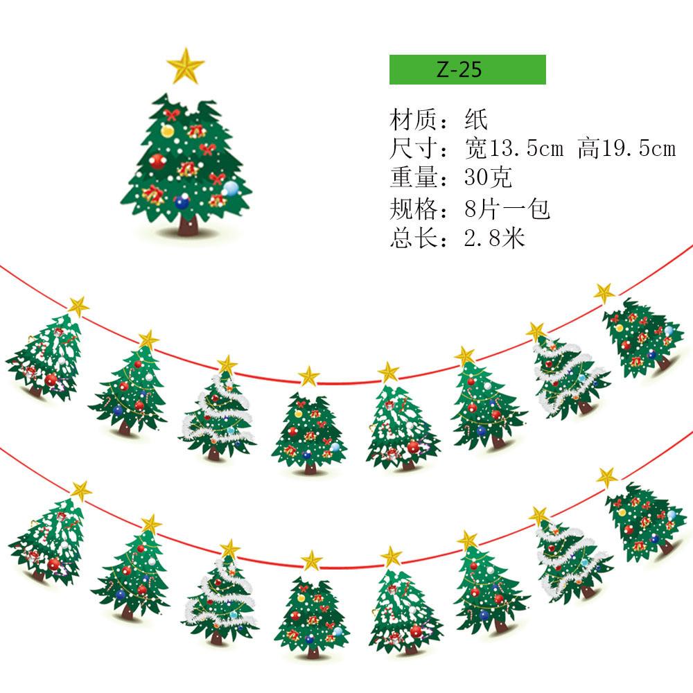 Paper Decorative Christmas Flags And Streamers For School Store Celebrations Featuring Cute Art Cartoon