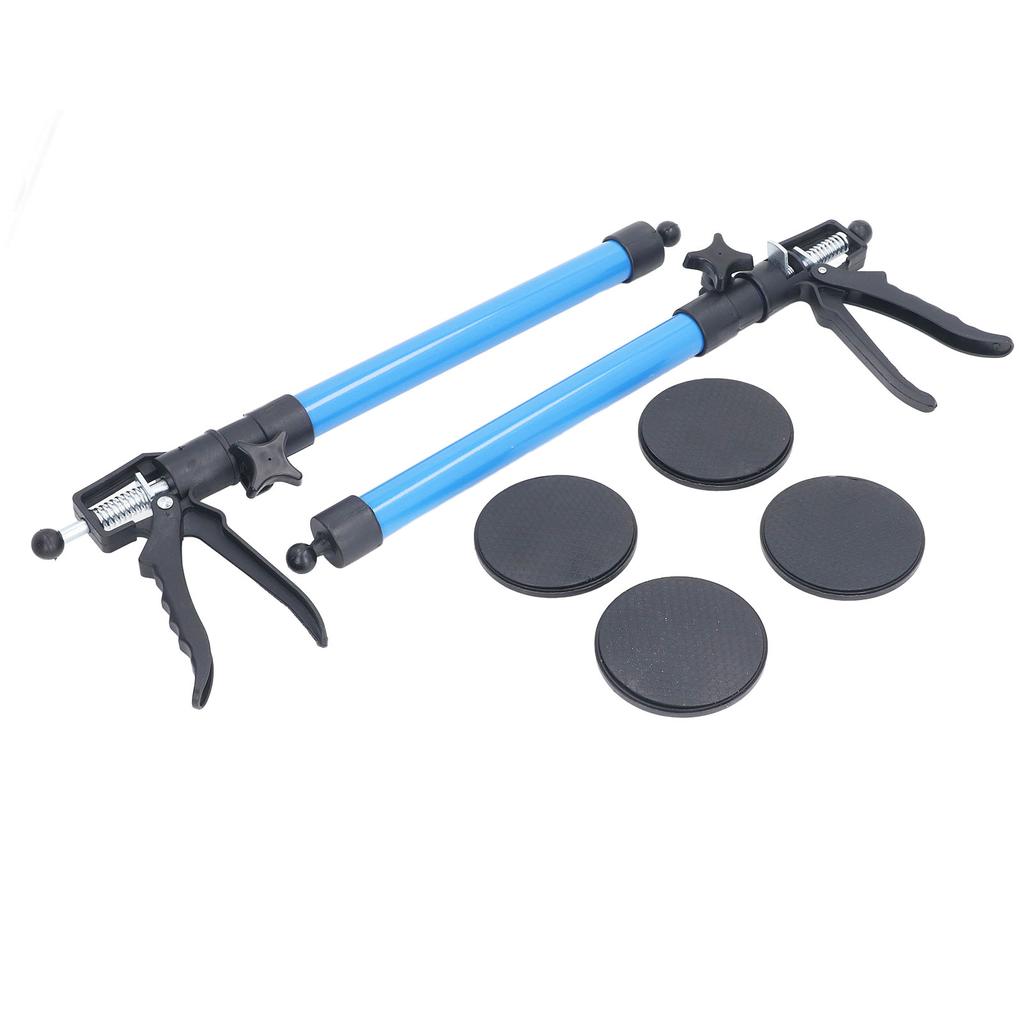 2PCS Telescopic Support Rods with Non Slip Pads Stainless Steel Adjustable Pole for Woodworking Cabi