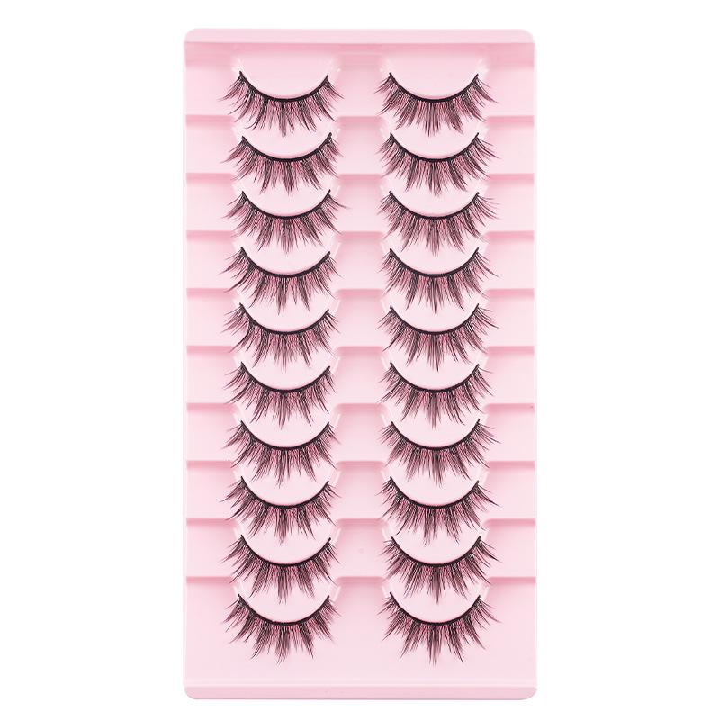 Dichte schwarze falsche Wimpern - Natürlich, voller Streifen für Cosplay/Comic, ideal für Anfänger und Cross-Border-Stile.