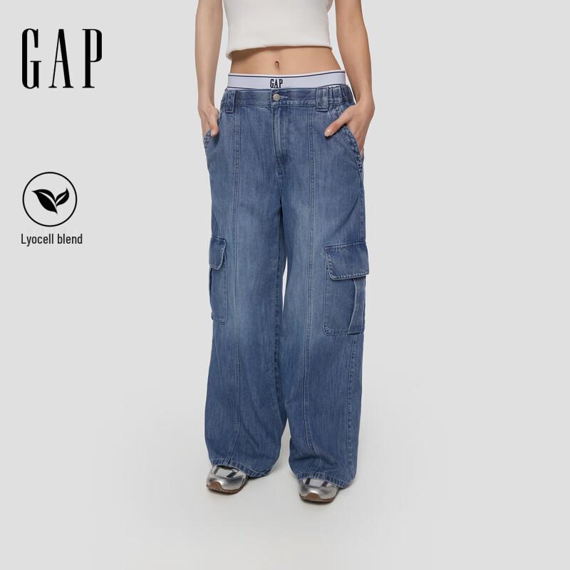 GAP Women s Classic Wide Leg Cargo Jeans 155/62A