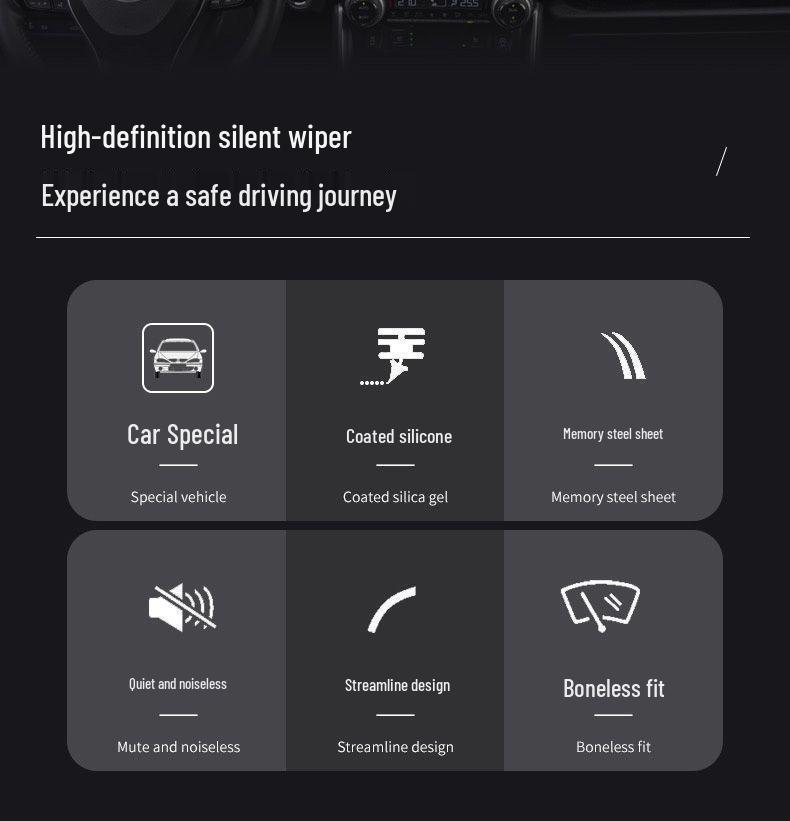 Mazda 6 Silent Frameless Front Wiper Blade with Original Rubber Strip