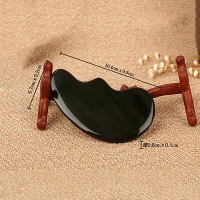 Natural Jaundice Horn Guasha Tool Gua Sha Plank Massage Board Scraping Barrels Tea Spoon Hollow Ribs Massager Foot Point Stick