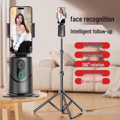 Perche à selfie à rotation automatique à 360° et stabilisateur à suivi de visage pour le streaming en direct
