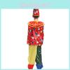 Fantasia de Halloween Colorida de Oeste para Crianças com Design Divertido de Palhaço e Tecido de Poliéster