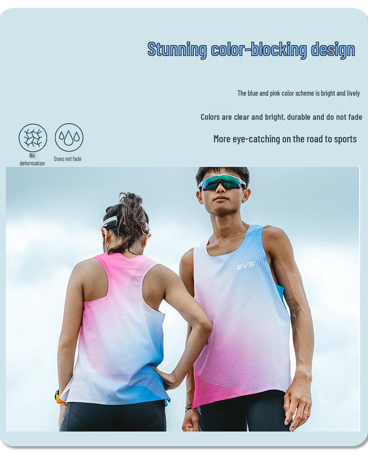 Unisex Lightweight Quick-Dry Marathon Running Vest - Breathable Track & Field Fitness T-shirt