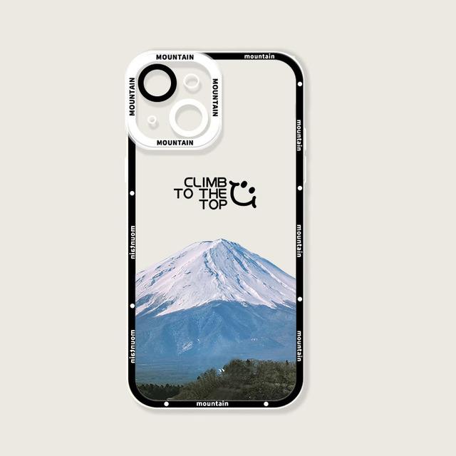

Прозрачный мягкий силиконовый чехол для телефона Snow Mountain для iPhone 14 Pro Max 13 12 11 Pro Mini XR XS X 8 7 6 6S Plus SE 2020 Clear Fundas For iPhone 13 ProMax