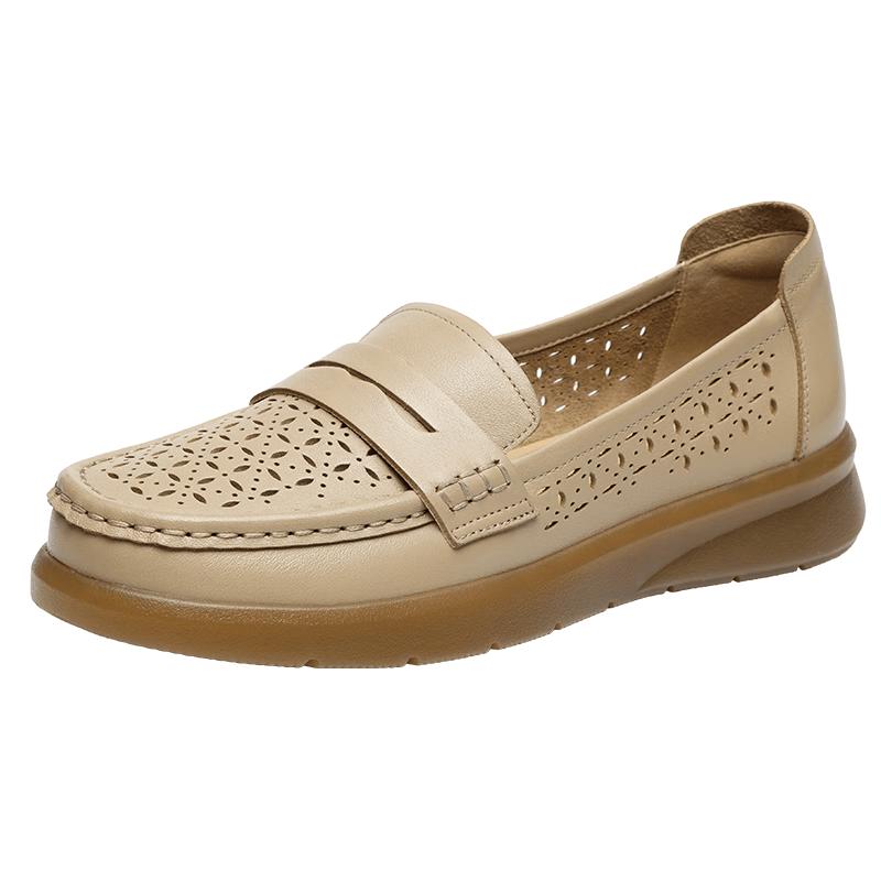 Red Dragonfly Women s Leather Hollow-Out Flats 39 абрикосовый