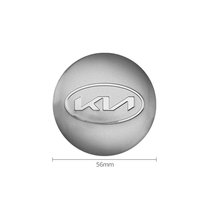AABIY1 4pcs 3D 56mm Car emblem Wheel hub Center Cap Badge covers sticker Decals Styling accessories For KIA EV6 Sorento Niro Stinger