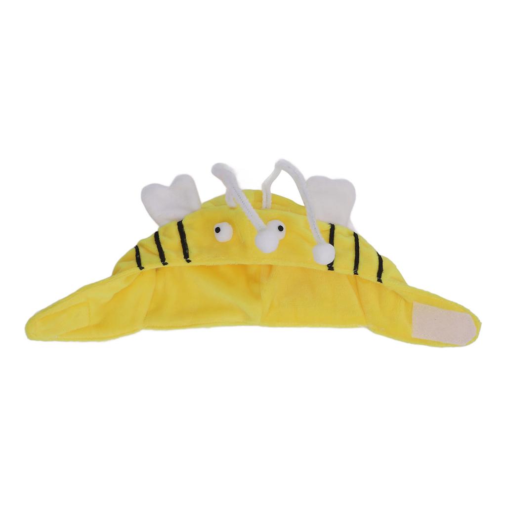 Cat Head Wearing Teaser Stick Yellow Bee Interactive Toy Cat Teaser Hat for 24-30cm Necks