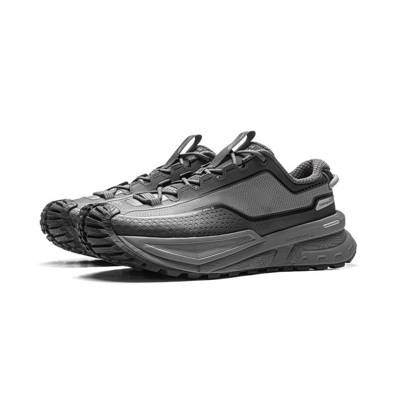 Li Ning Outdoor CF Tracing, Xingchuan Cushioning Breathable Rebound Low top Hiking Shoes Unisex Obsidian Gray Elegance AHTV047-5