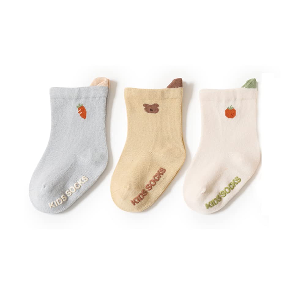 

Baby Socks Socks Girls Boys Newborn Cotton 3 Pair Set with Birth Preparation Gift Set 1S [Baby koi] Non-Slip Shichi-Go-San (6-12M)