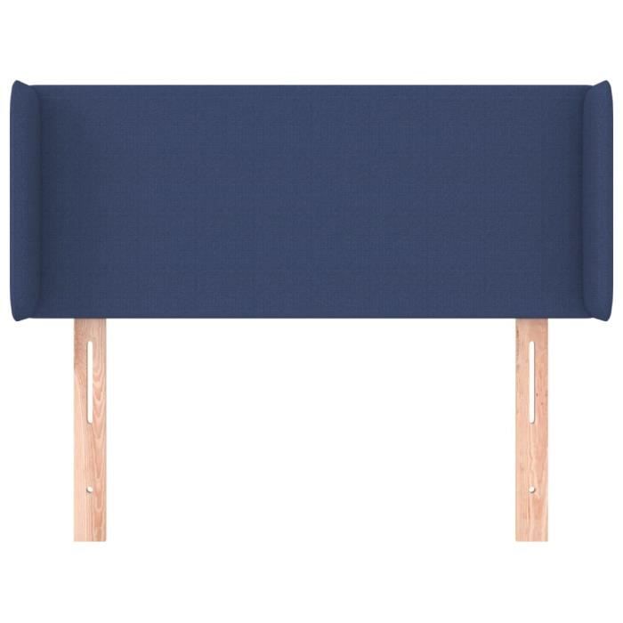 VidaXL Tête de lit avec oreilles Bleu 93x16x78-88 cm Tissu3118476