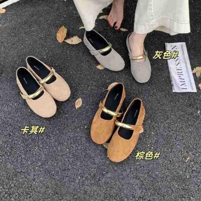 Retro Shallow Mouth Flat-soled Single Shoes Women's 2025 Autumn New Metal Ballet Style Doudou Mary Jane Shoes