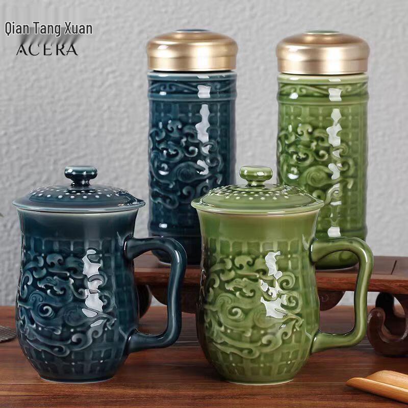 

Qian Tang Xuan Ceramic Double-Layer Teacup Gift Set