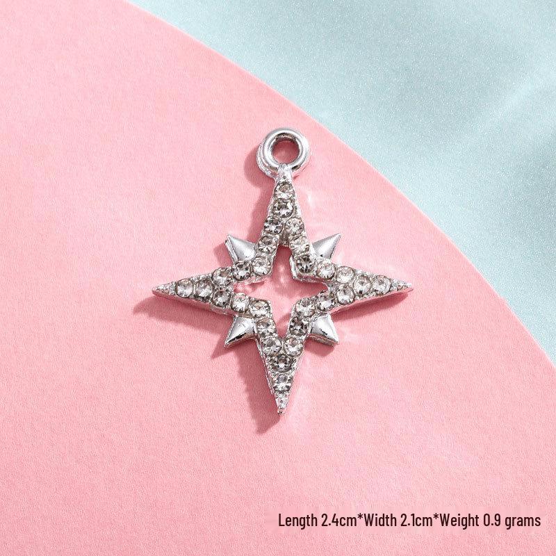 Snowflake Rhinestone Charm Pendant for DIY Jewelry: Christmas Alloy Accessory for Women’s Bracelets, Necklaces, and Earrings