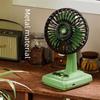 Mini Rechargeable Desktop Fan Portable Retro Cream Fan Portable Mini Electric Fan  Office Use