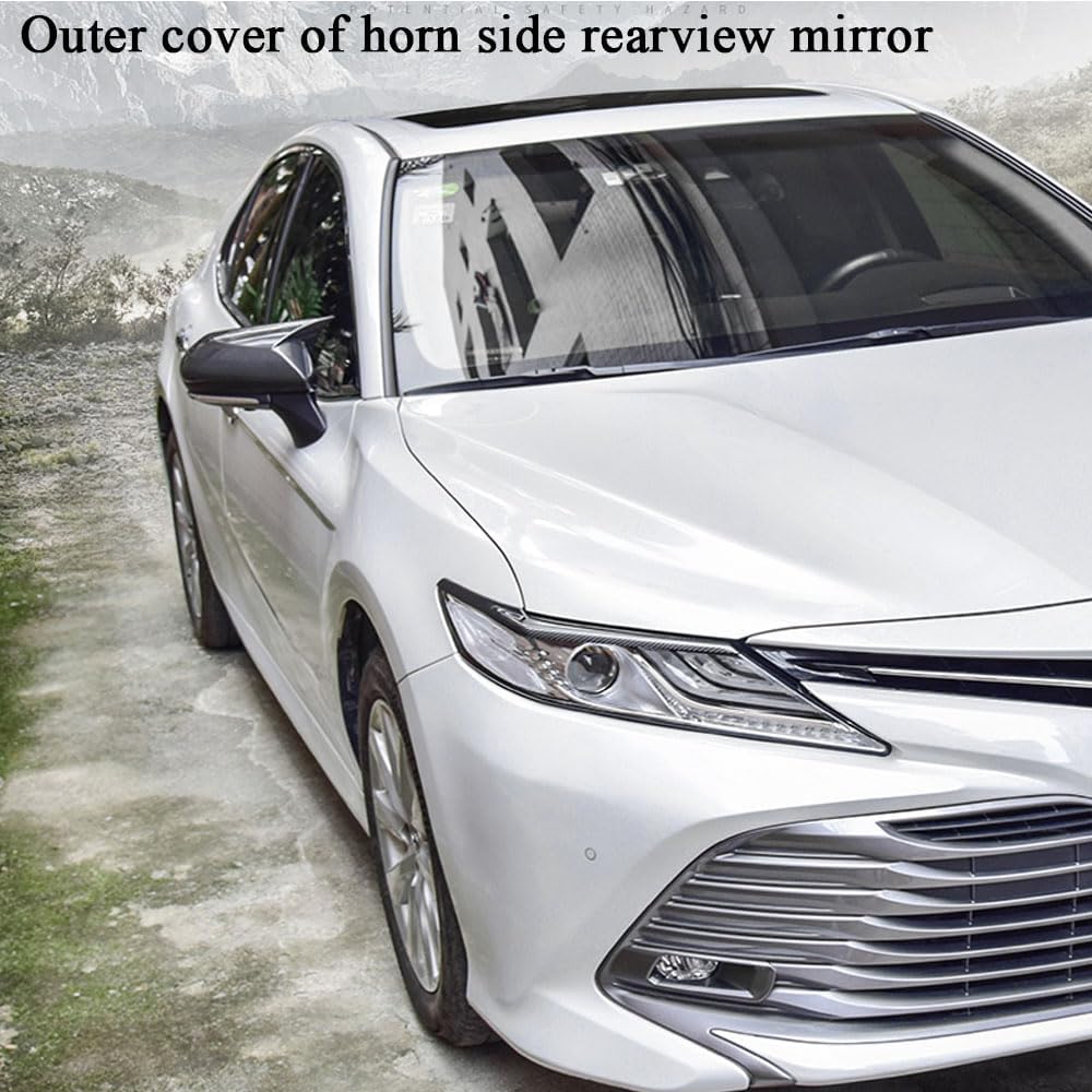 Rifoda Door Side Mirror Cover for Toyota Camry 2018 2019 2020 2021 2022 2023 2024 2025 2026 Horn Side Rearview Mirror Cover Accessories Decoration