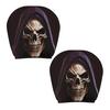 Funny Cartoon Car Headrest Covers, Universal Breathable Elastic Seat Neck Pillow Protector, Humor Spooky Auto Interior Decor for Most Vehicles