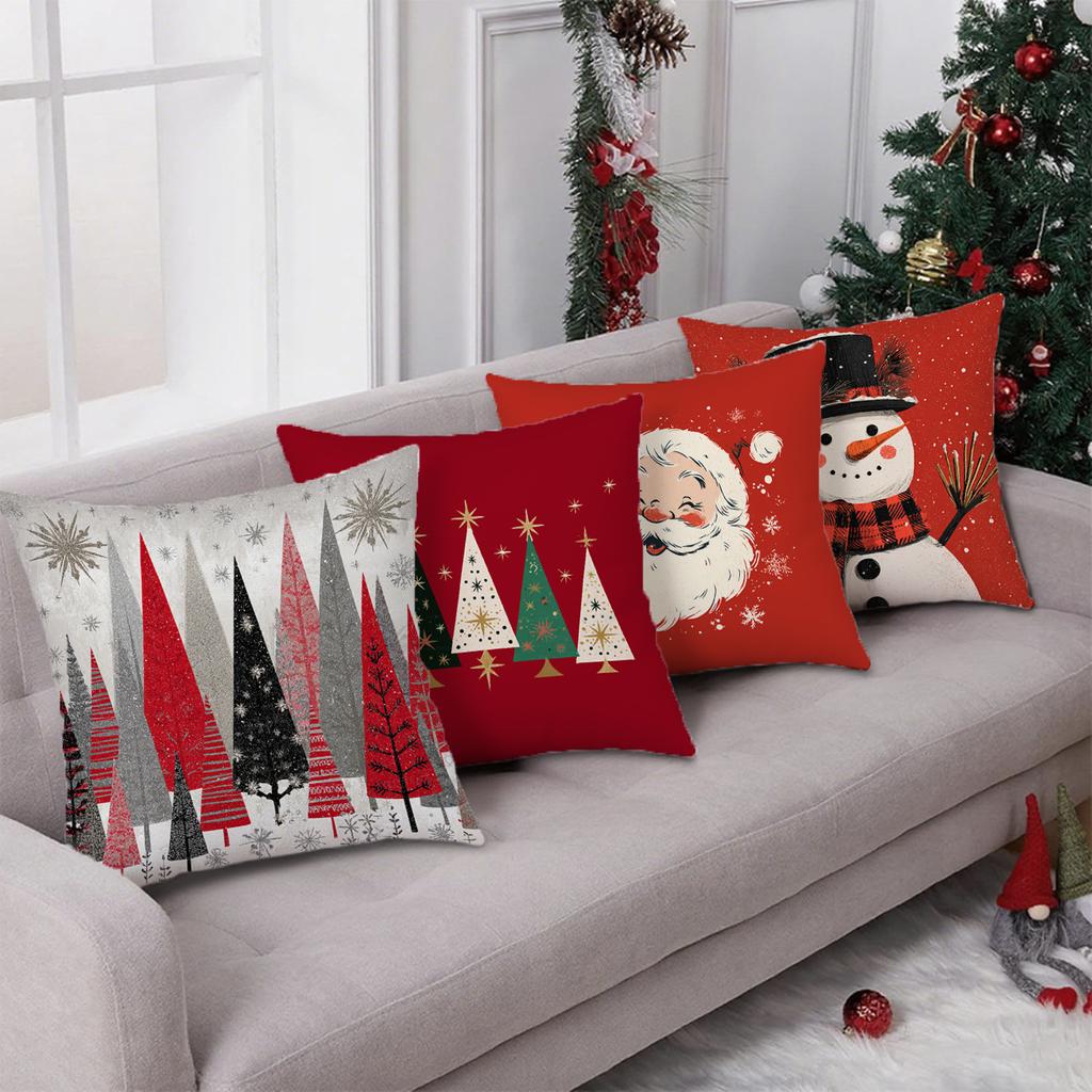Christmas Tree Pattern PillowcaseSuitable for Sofa Car Bedroom Decorative Cushion Cover Pillow Cover