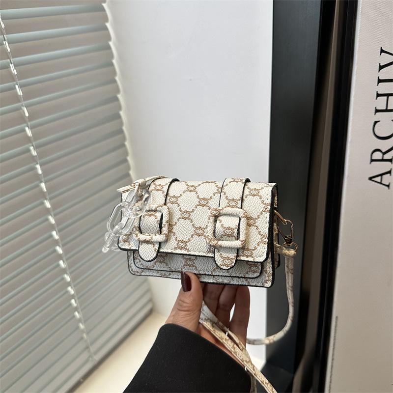 Retro trend texture casual shoulder messenger bag small square bag premium texture exquisite mini