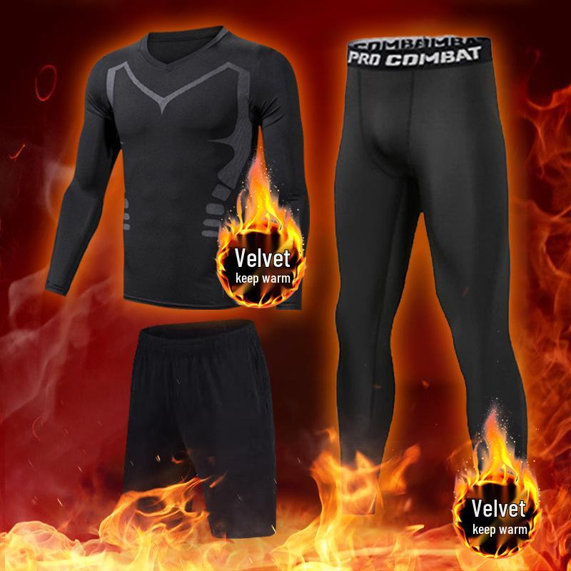 Men's High Elasticity Winter Running Base Layer Suit