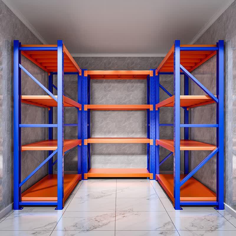Zhixin Yuncai Blue-Orange 4-Tier Heavy-Duty Storage Rack