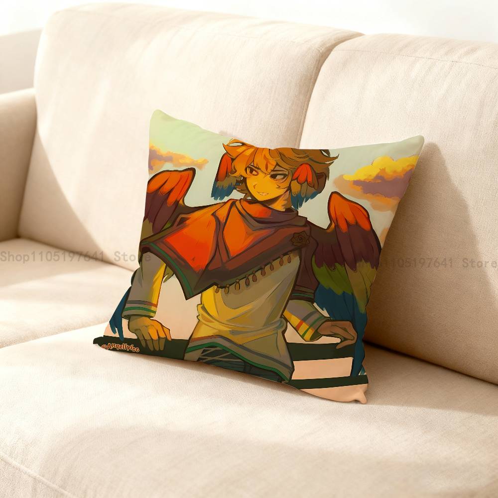 P-Parrotx2 Pillow Case Cute Cartoon Anime Peripheralsbedroom Sofa Decorative Cushion Cover Soft Cushion Cover