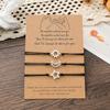 Sun Moon Star Card Bracelets Friendship Best Friends Rope Chain Engagement Gift Christmas Fashion Jewelry