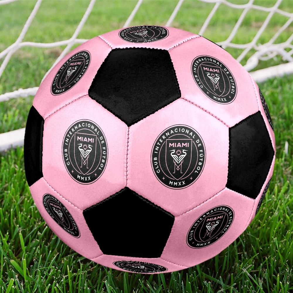 Inter Miami CF Soccer Ball Colorful All Ages Machine Stitched PVC Competition Ready Durable High-Bounce.SIZE5