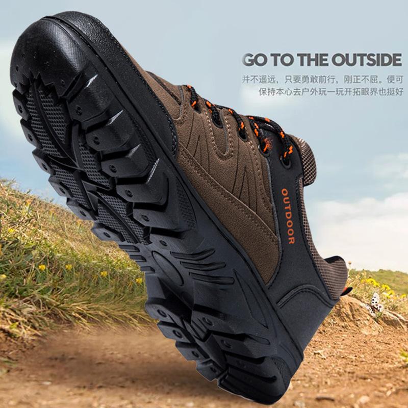 Men's shoes climbing casual cold dip sole large size trek spring new breathable rubber sole comfortable mountaineering shoes