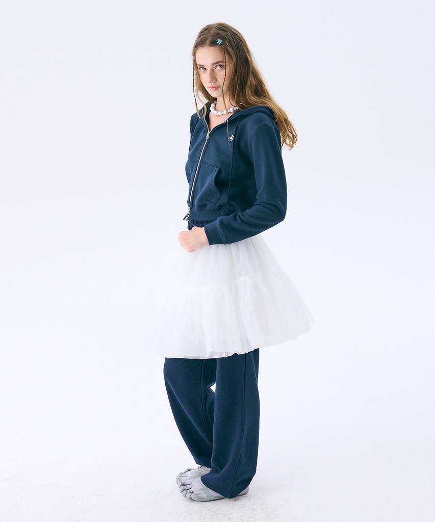 Junejune Space Mini Hood Zip-Up_Navy(Mini Hood Zip-Up_Navy)(