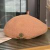 Wool Beret Women'S Versatile Face Small Three-Dimensional Stylish Bud Hat Japanese Literary And Artistic Painter Hat