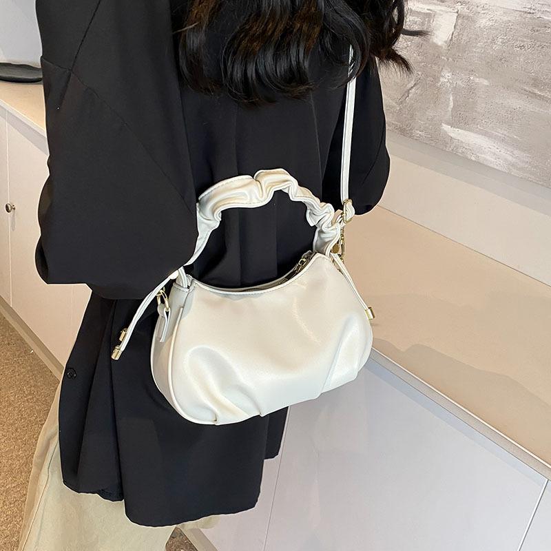 Crossbody Pleated Dumpling Bag Women's Summer New Fashion Simple Shoulder Bag High-end Portable Women's Bag