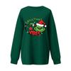 Women's Casual Fashion Long Sleeve Christmas Printed Round Neck Sweatshirt Top