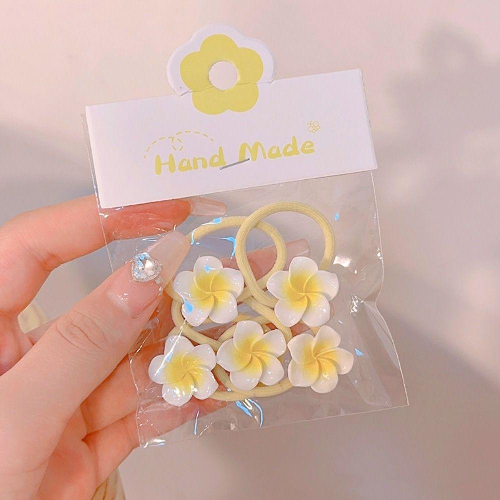 Hair Accessories Egg Flower BB Clip Hair Rope Flower Barrette Plumeria Flower Hair Clip  Kids Gift