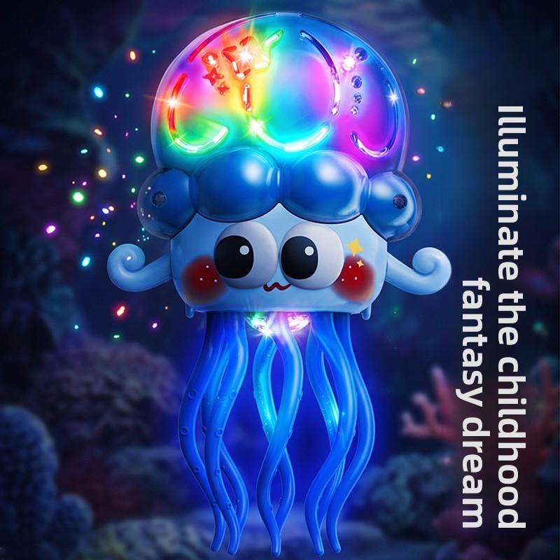 Electric Musical Lightup Jellyfish Toy For Kids With Obstacle Avoidance And Interactive Features