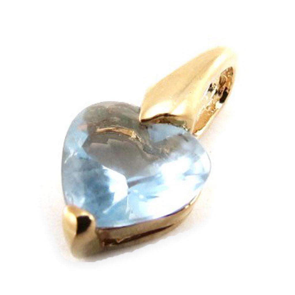 Les Trésors De Lily [B9830] - Anhänger Vergoldet 'Reines Herz' Türkis